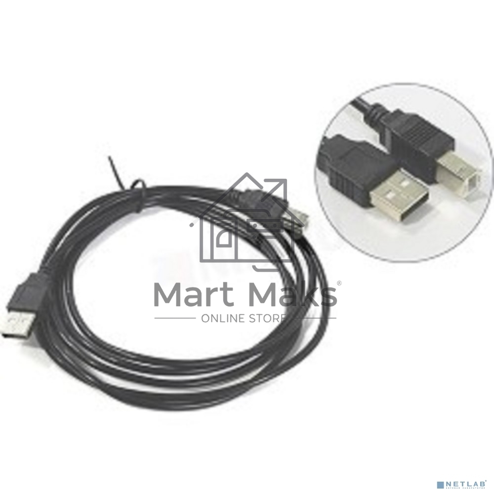 Кабель Exegate EX138939RUS Кабель USB 2.0 A-->B 1.8м Exegate