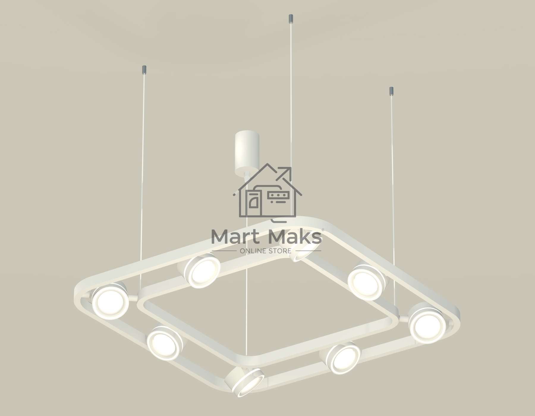 Светильник Ambrella light XB9177151/8 SWH/FR белый песок/белый матовый GX53 (C9177, N8433)