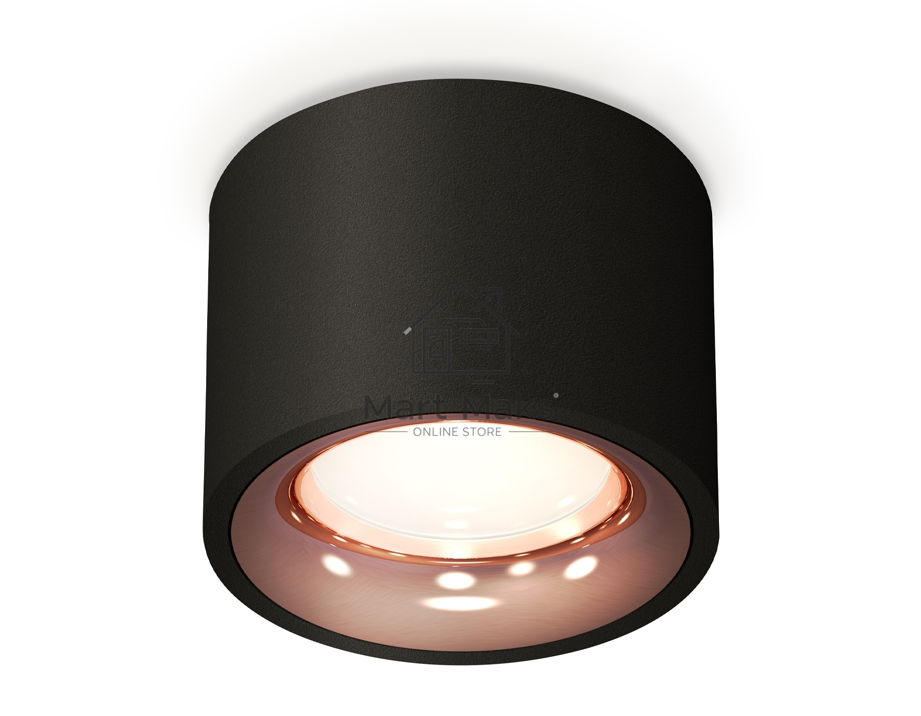 Светильник Ambrella Light XS7511025 SBK/PPG черный песок/золото розовое полированное MR16 GU5.3 (C7511, N7015)