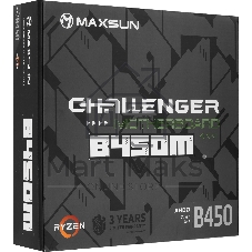 Материнская плата MAXSUN Challenger B450M, AM4, AMD B450, 2xDDR4, 4xSATA, 1xM.2, 1xPCIe 3.0 x16, HDMI, D-Sub, 1x1Gb LAN, 3x3.5 мм, 5.1, microATX