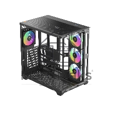Корпус ПК без блока питания Case Ocypus Gamma C74 BK ARGB, Midi-Tower, TG, 4x120mm ARGB, 2xUSB-A 3.0 + 1xUSB-C 3.1, ATX, mATX, mITX Black