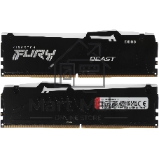 Оперативная память Kingston Fury Beast, DDR5, 16Gb (2x8GB), 5600MHz, CL40, DIMM, с радиаторами, RGB, черный
