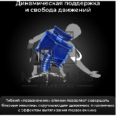 Кресло руководителя эргономичное Метта Yoga 4DF B2-14D - YM93+Infinity светло-серый/белый сиденье светло-серый/белый экокожа/сетка с подголов. крестов.5-луч. металл хром