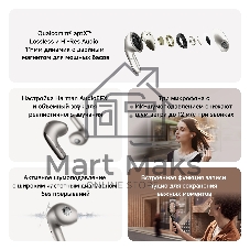 Наушники TWS Xiaomi Buds 5 белый, вкладыши, Bluetooth, активное шумоподавление, до 6 ч