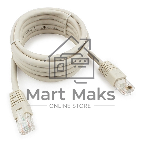 Патч-корд UTP Cablexpert PP6U-2M кат.6, 2м, литой, многожильный (серый)