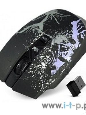 Мышь беспроводная Crown CMM-930W черный, 1600 dpi, радиоканал, USB, кнопки - 4