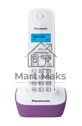 Телефон беспроводной (DECT) Panasonic KX-TG1611RUF (сиреневый) АОН, Caller ID,12 мелодий звонка,подсветка дисплея,поиск трубки