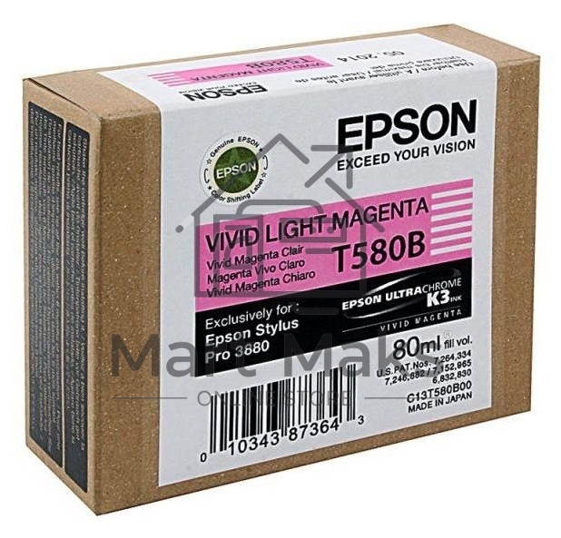 Картридж струйный Epson C13T580B00 светло-пурпурный (80ml)