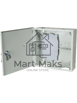 Кросс оптический настенный на 8 SC адаптеров, металлический с замком