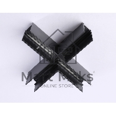 GL3376 BK черный коннектор X-образный для накладного шинопровода 170*170*53.7