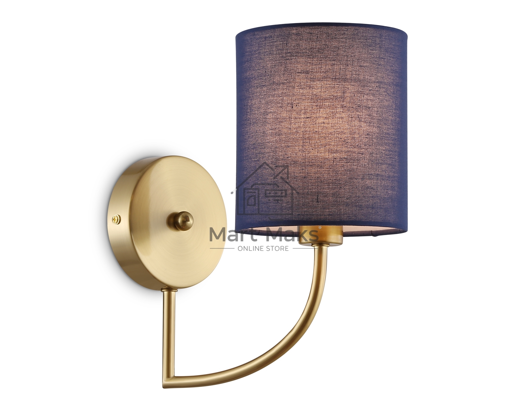 Настенный светильник Ambrella light LH71275 BS/DB латунь/темно синий E14 max 40W 225*120*250