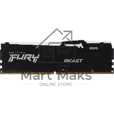 Оперативная память Kingston Fury Beast, DDR5, 16Gb (2x8GB), 5600MHz, CL40, DIMM, с радиаторами, RGB, черный