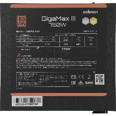 Блок питания Zalman GigaMax III 750W Retail (ZM750-GV3), 750Вт, 80 PLUS Bronze, 120мм, черный