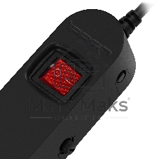 Сетевой фильтр Ippon NF-EU-3-16 3 м, 6 розеток, черный, коробка