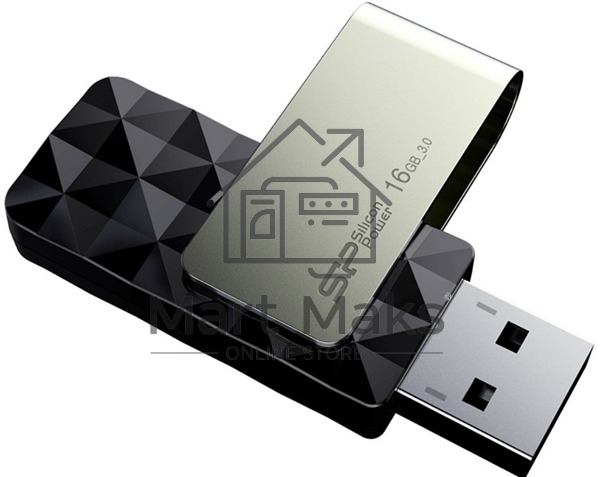 Флешка USB R/W R/W Silicon Power USB Drive 16Gb Blaze B30 SP016GBUF3B30V1K USB3.0, Black