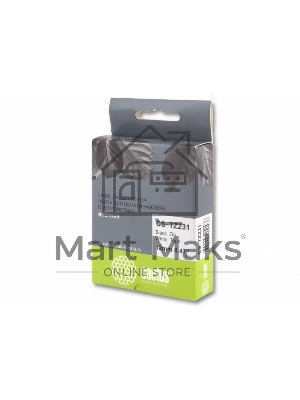 Картридж ленточный Cactus CS-TZ231 12 мм, 8 м, черный шрифт, белый фон, для BROTHER 1010/1280/1280VP/2700VP