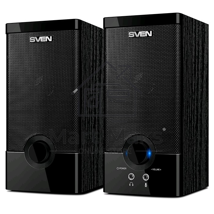 Колонки Sven SPS-603 черный USB-порт ПК, ноутбука или адаптер 5V DC