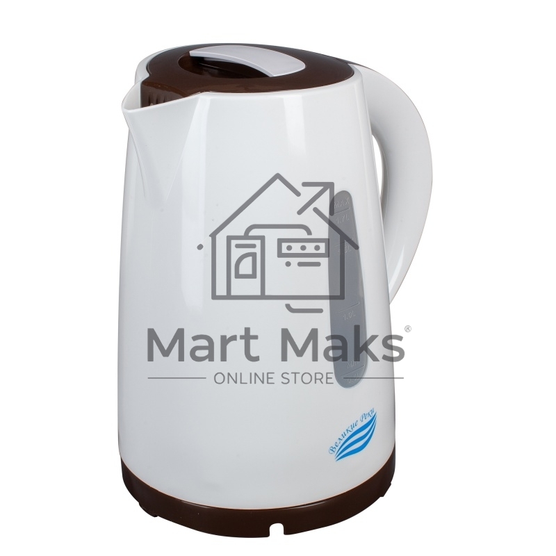 Чайник электрический Великие Реки Томь-1 бел/коричневый