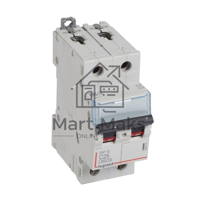 Выключатель автоматический модульный 2п C 25А 6кА DX3-E Leg 407279