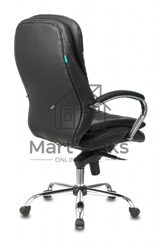 Кресло руководителя Бюрократ T-9950/BLACK черный, кожа, крестовина хром