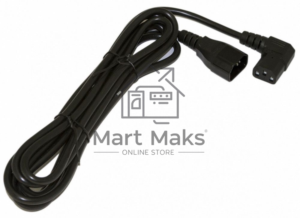 Кабель питания IEC 320 C19 - IEC 320 C20 (3x1.5), 16A, прямая вилка, 1м, цвет черный Hyperline PWC-IEC19-IEC20-1.0-BK