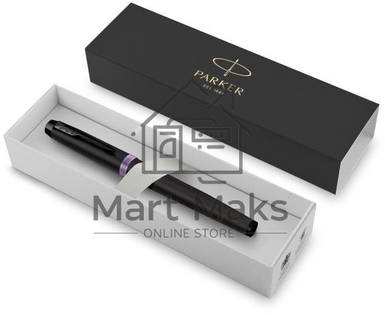 Ручка перьевая Parker IM Vibrant Rings F315 (2172948) Amethyst Purple PVD сталь нержавеющая F, подарочная коробка