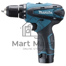 Дрель-шуруповерт Makita DF330DWE, 10,8 В, 1,3 Ач, 24 Нм, щеточный