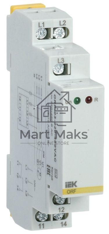 Реле фаз ORF 03 3ф 220-460В AC ИЭК ORF-03-220-460VAC