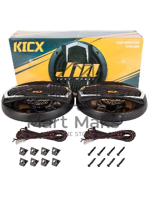 Колонки автомобильные Kicx JM-165 130Вт 89дБ 4Ом 16.5см (6 1/2дюйм) (ком.:2кол.) коаксиальные трехполосные