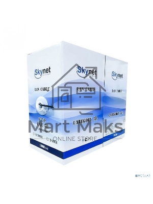 Кабель SkyNet Light UTP indoor 4x2x0,46, медный, FLUKE TEST, кат.5e, однож., 305 м, box, серый