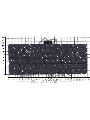 Клавиатура для ноутбука HP Pavilion x360 11-K черная без рамки горизонтальный Enter