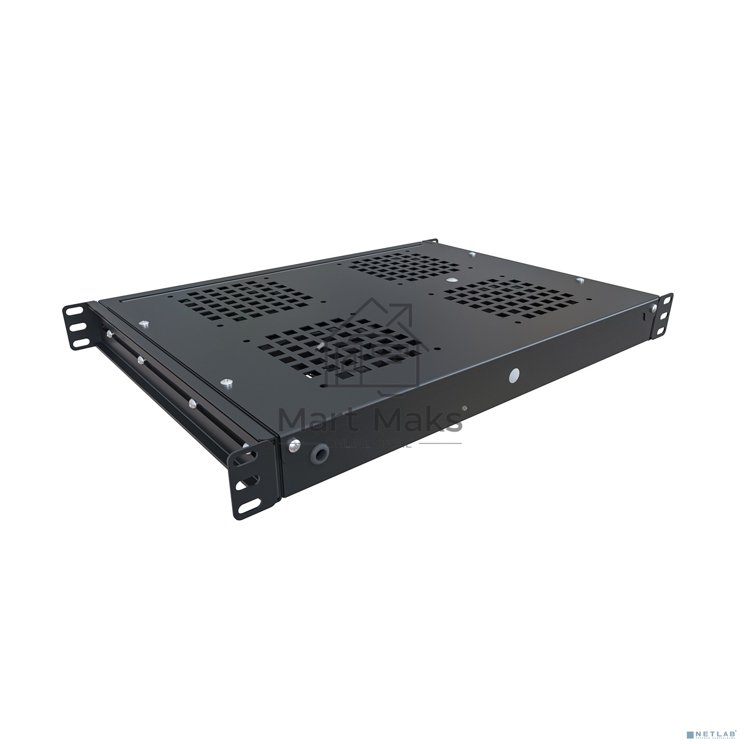 Модуль вентиляторный NTSS (NTSS-FAN4/19T-BL) 4 вент. черный (упак.:1шт)