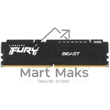 Оперативная память Kingston Fury Beast, DDR5, 16Gb (1x16GB), 5600MHz, CL36, DIMM, с радиатором, черный