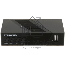 Приставка для цифрового ТВ Starwind CT-140 черный, DVB-T2, DVB-T, DVB-C, HDMI, USB 2.0 х2