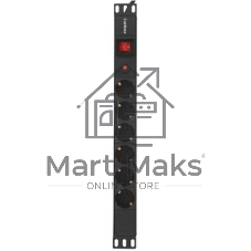 Блок розеток горизонтальный ExeGate ServerPro PDU-19H606 Al-6S-EU2-SW-O, 19