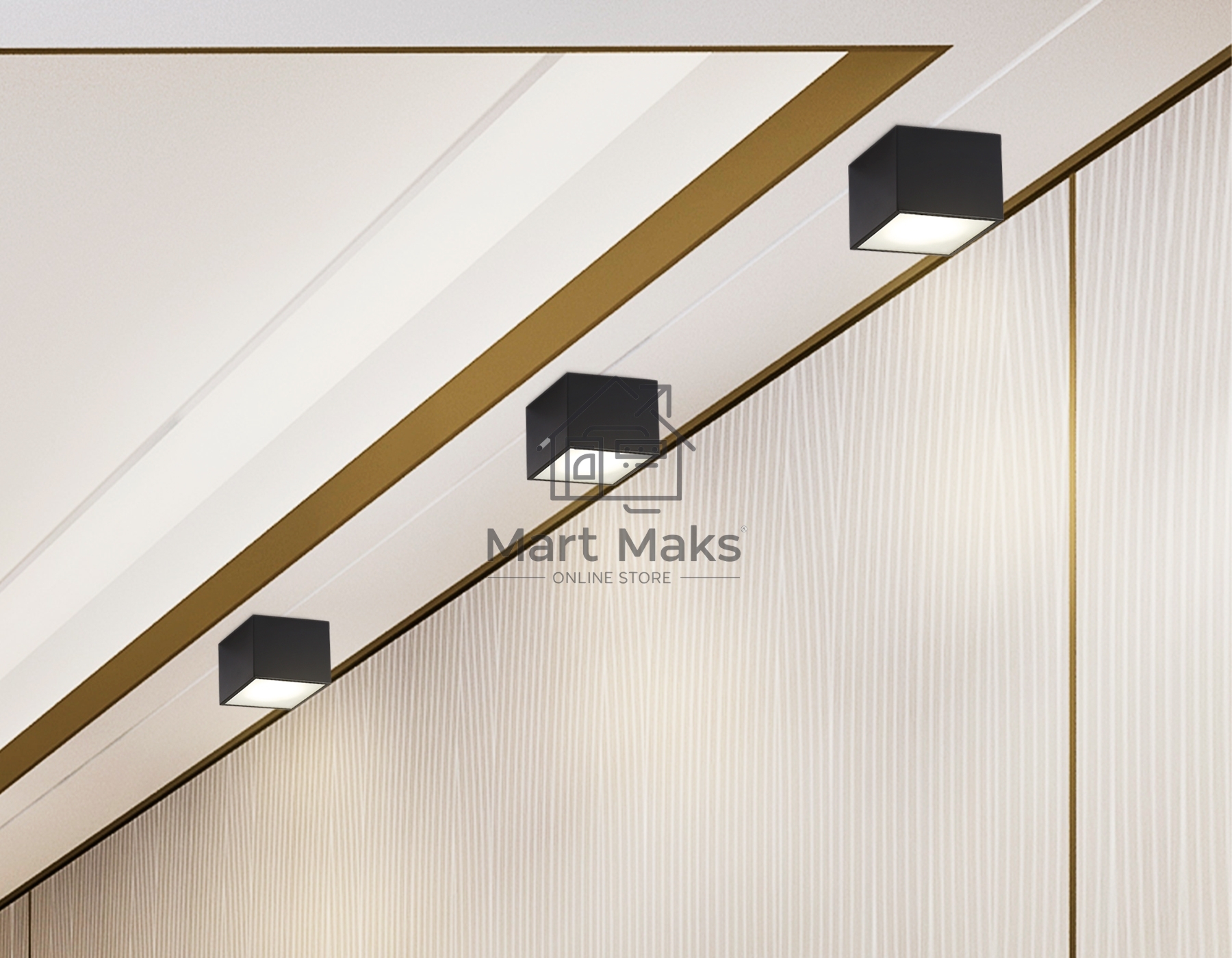 Светильник Ambrella light TN6532 BK черный IP44 GX53 100*100*80