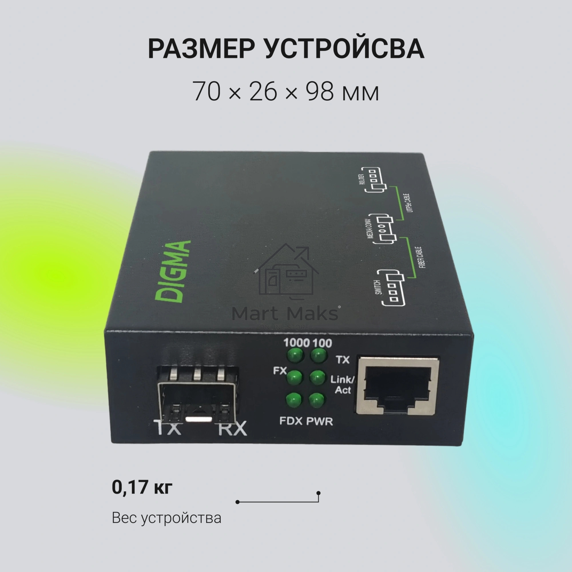 Медиаконвертер Digma DMC-1G-SFPL