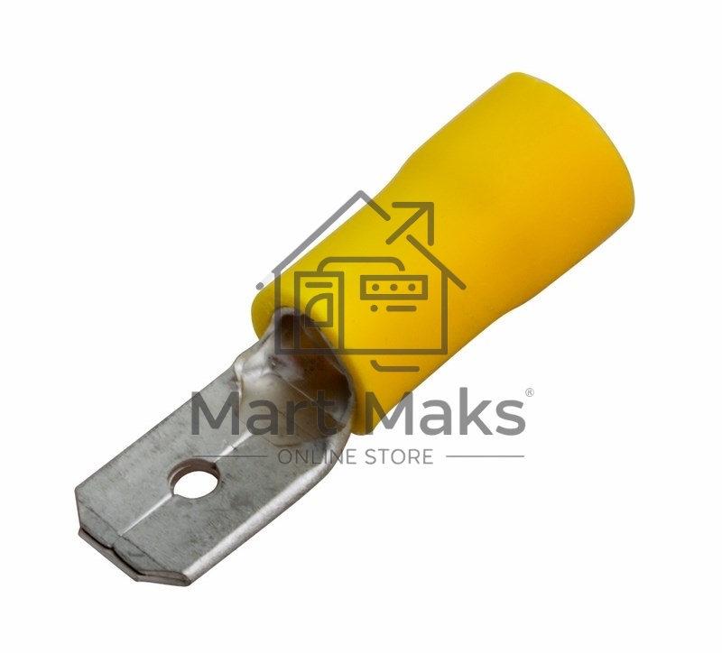 Клемма плоская изолированная штекер 6.3 мм 4-6 мм² (РПи-п 6.0-(6.3)) желтая Rexant