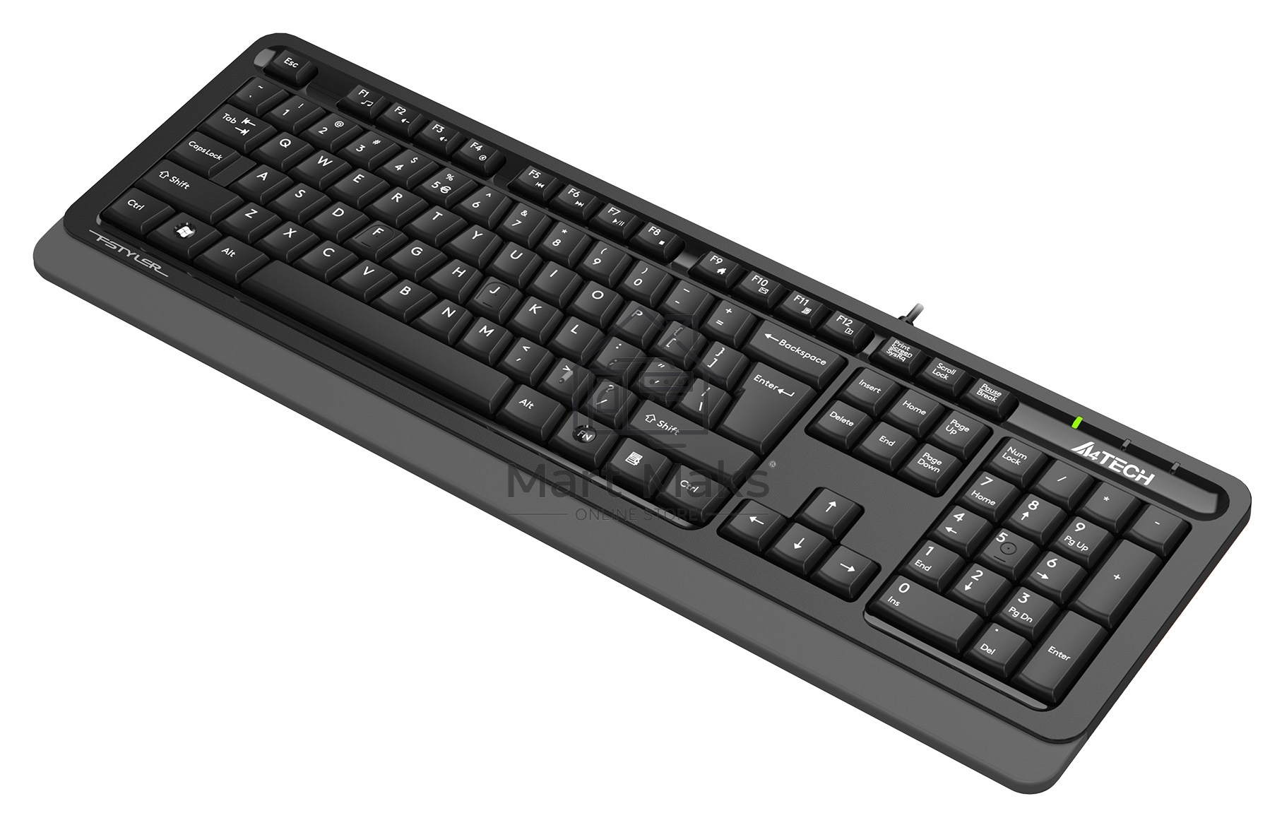 Клавиатура A4Tech Fstyler FKS10 проводная, USB, черный/серый