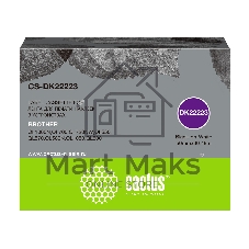 Картридж ленточный Cactus CS-DK22223 50 мм, черный шрифт, белый фон, 30.48 м для Brother P-touch QL-500, QL-550, QL-700, QL-800 Картридж ленточный Cactus CS-DK22223 50 мм, черный шрифт, белый фон, 30.48 м для Brother P-touch QL-500, QL-550, QL-700, QL-800