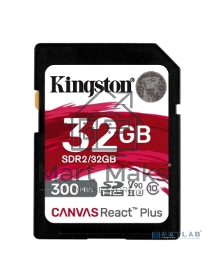 Флеш карта SDHC 32Gb Kingston SDHC, UHS-I Class U3 V90, чтение: 300Мб/с, запись: 260Мб/с SDR2/32Gb