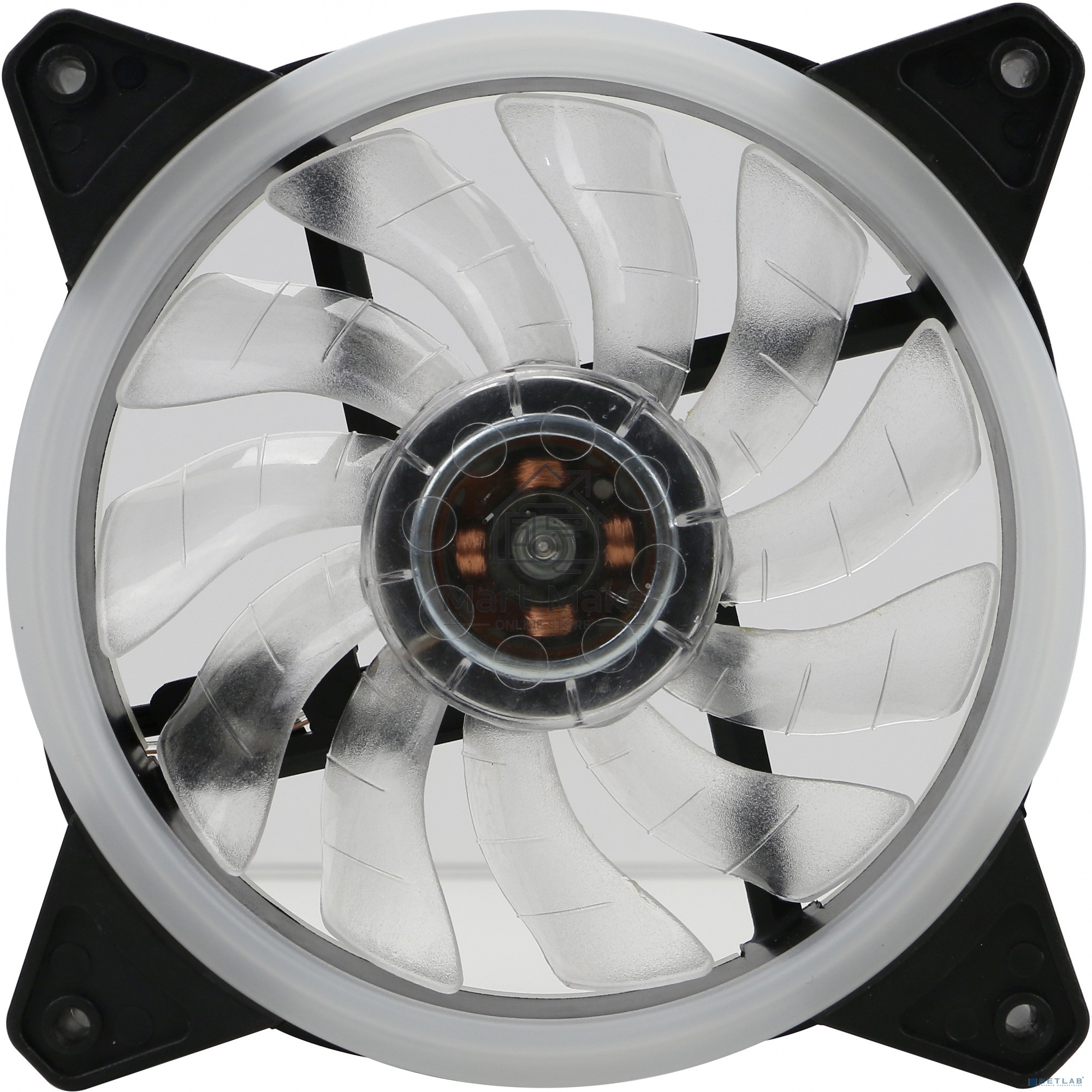 Вентилятор для корпуса Digma DFAN-FRGb3 черный, 120 мм, 1200 об/мин, 23 дБ, 4 pin