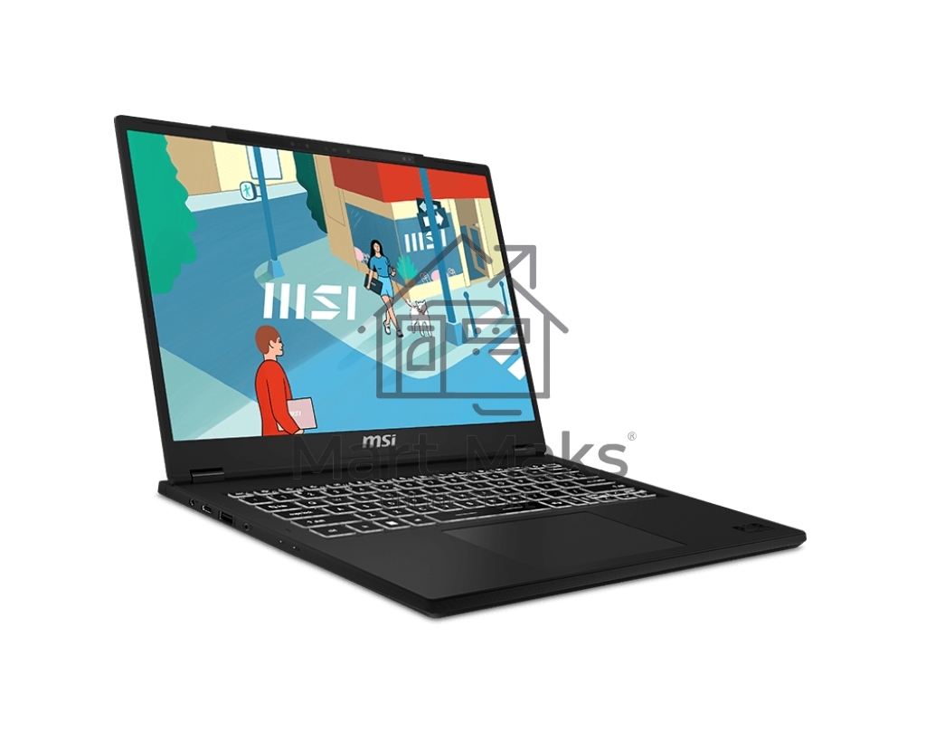 Ноутбук Modern 14H Core i5-13420H 14” 16:10 FHD+ (1920x1200), 60Hz IPS DDR4 16GB*1 Iris Xe Graphics 512GB SSD 3cell (53.8Whr) 1.6kg Single backlight (White) Win11 Pro,1y Black KB Eng/Rus