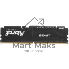 Оперативная память Kingston Fury Beast, DDR5, 16Gb (1x16Gb), 5600MHz, CL40, DIMM, радиатор, RGB, белый