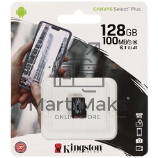 Флеш карта microSDXC 128Gb Kingston SDCS3/128Gb Canvas Select Plus + adapter