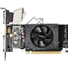 Видеокарта Gigabyte GeForce GT 710 v2.0, 2 GB GDDR3, 64 bit, HDMI, DVI-D, VGA, GPU 954 MHz