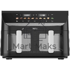 Аэрогриль Haier HAF-702 черный, 3000 Вт, 11 л ( 5.5 л каждая), сенсор, 10 программ