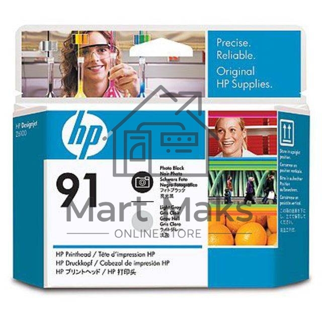 Картридж струйный HP №91 C9463A фото черный/светло-серый печатающая головка для HP Z6100