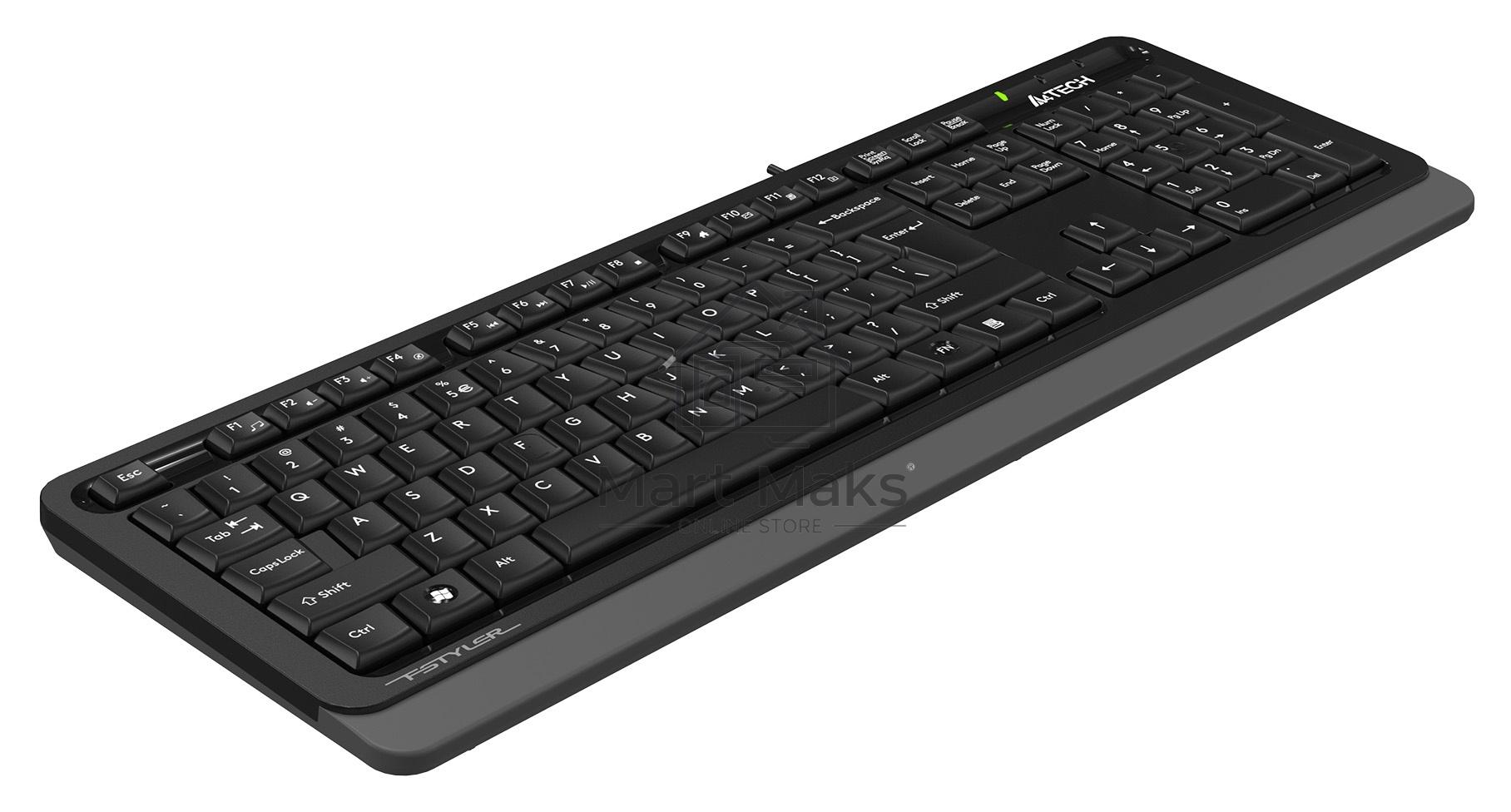 Клавиатура A4Tech Fstyler FKS10 проводная, USB, черный/серый