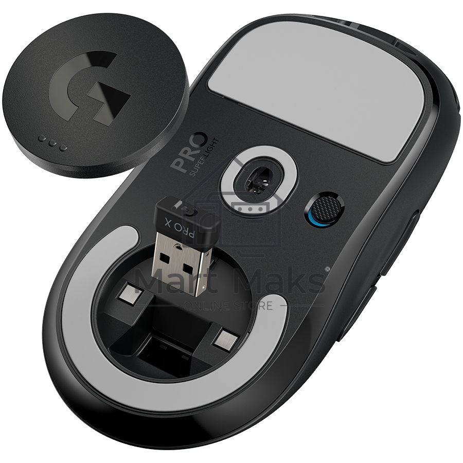 Мышь беспроводная Logitech G PRO X SUPERLIGHT черный, 25600 dpi, радиоканал, USB, кнопки - 5